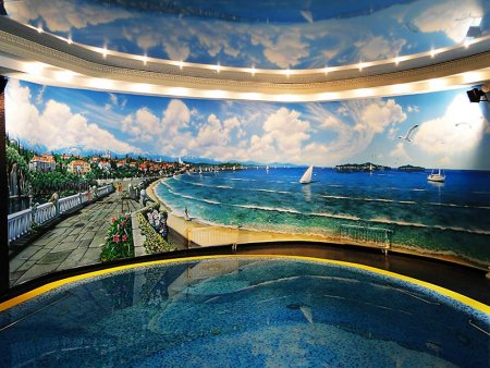 Роспись стен в бассейне