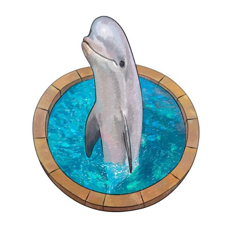 Дельфин рисунок 3д