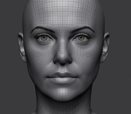 Голова Шарлиз Терон модель 3д