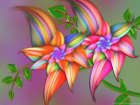 Нарисовать 3d цветок