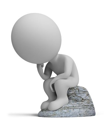 Белый человечек думает