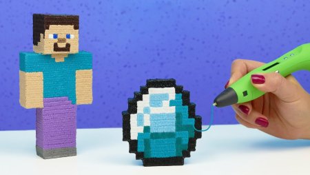 3d ручка майнкрафт Стив
