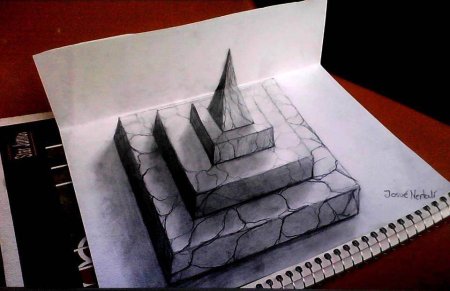 Объёмные рисунки карандашом