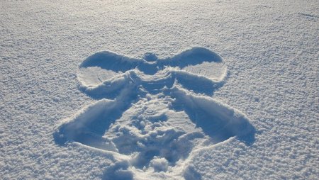 Снежный ангел на снегу