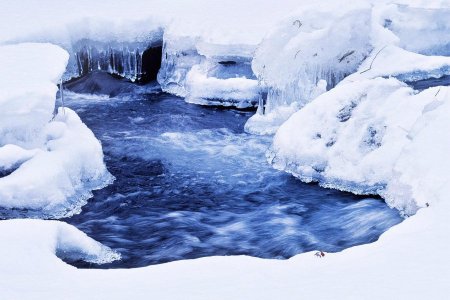 Вода снег лед