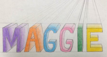 Объемные буквы в перспективе