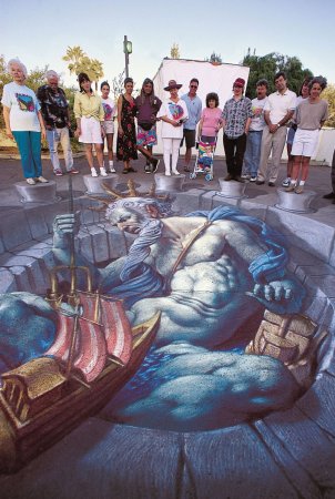 Курт Веннер рисунки на асфальте