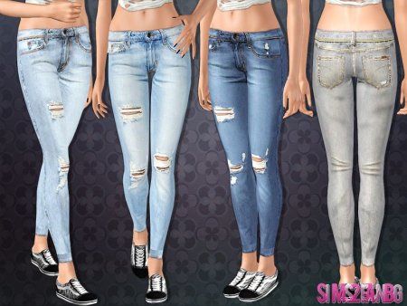 SIMS 4 рваные джинсы