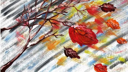 Осенний пейзаж с мостиком