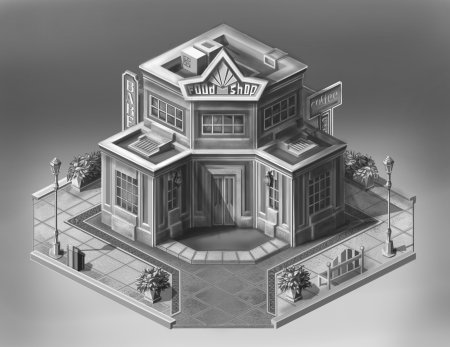 Концепт поместья изометрия