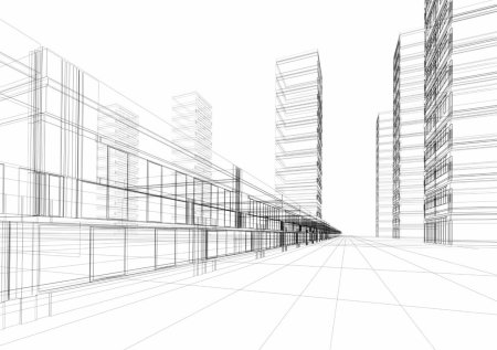 Архитектура на белом фоне