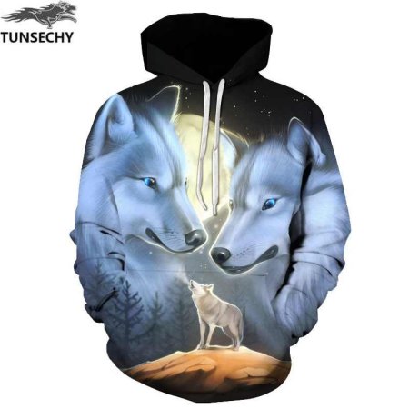 Мужская толстовка 3d Wolf XXL