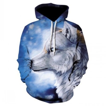 Мужская толстовка 3d Wolf XS