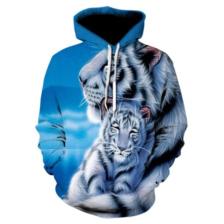 Мужская толстовка 3d тигр XL