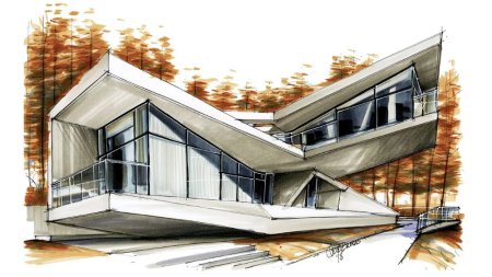 Здание в перспективе