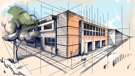 Домик в перспективе