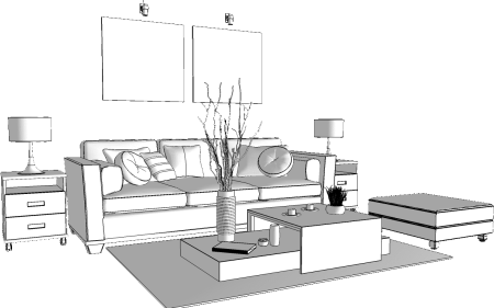 3д Sketchup мебель