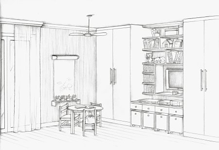 Корпусная мебель скетч