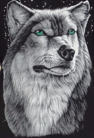 Волк 3d рисунок