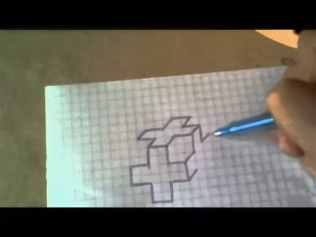 3д крест рисунок