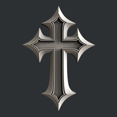 Крест тату 3д