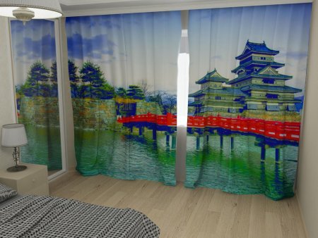 Занавески с рисунком 3д