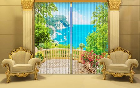 Шторы 3д яркие