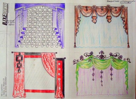 Узоры на шторах иллюстрации
