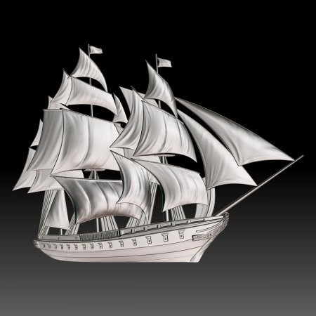Корабль в море рисунок карандашом