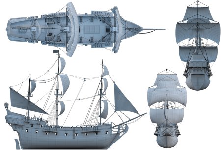 Палуба старинного корабля