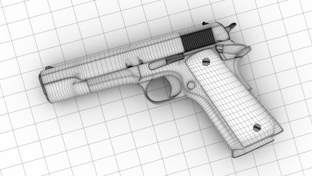 Пистолет Colt m1911 чертеж