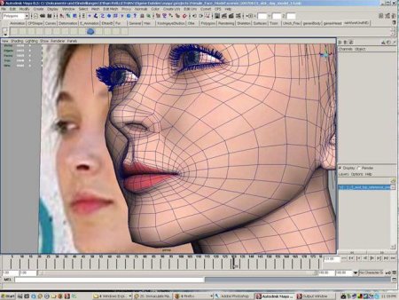 Моделирования лица в 3d редактора
