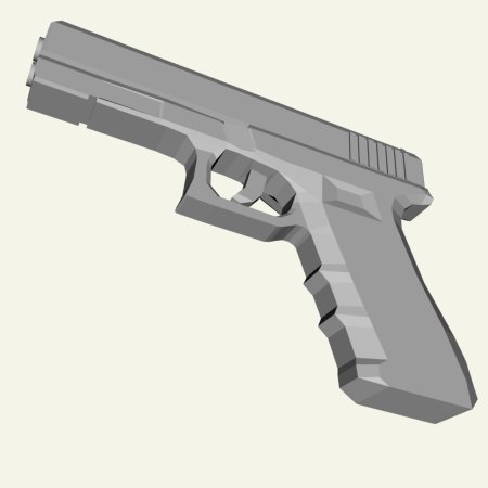 3д пистолет рисунок