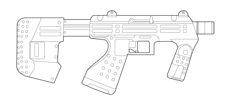 Пистолет раскраска