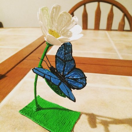 Объемный цветок 3д ручкой