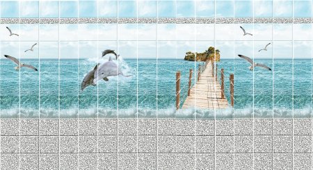 Панель ПВХ unique голубая Лагуна