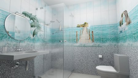 Панель ПВХ unique океан дельфины 2,7м Кронапласт *ванная