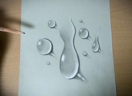 Рисование капельки воды
