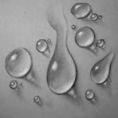 Капля рисунок карандашом