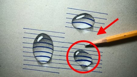 3д рисунки карандашом капли