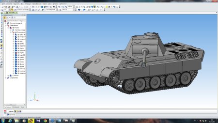Компас 3d танк