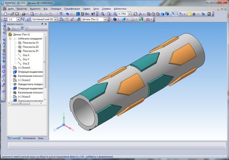 Буртик в компасе 3д