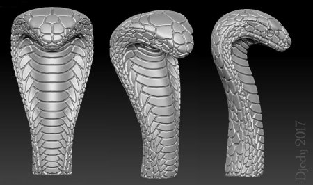 Zbrush 3d змея