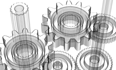 Шестеренка в перспективе