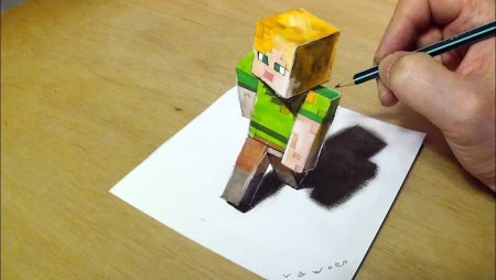 Рисование в виде МАЙНКРАФТА