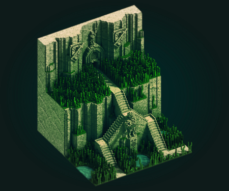 Magic Voxel 3d замок