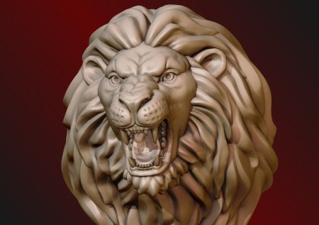 Lion Sculpture 3d model