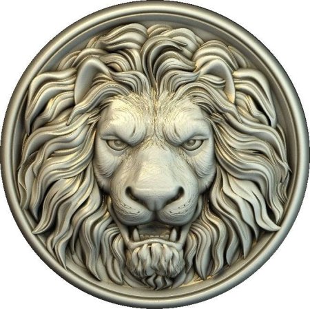 СТЛ 3д модели Лев для ЧПУ