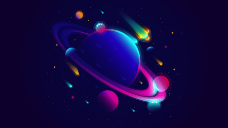 Космический фон с планетами