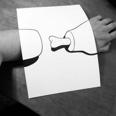 3д рисунки на бумаге